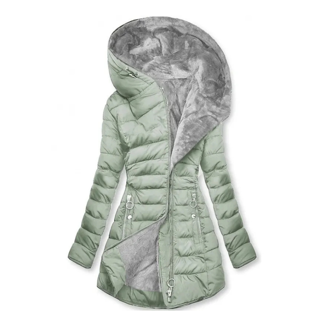 Chiara – Giacca in Piuma Invernale con Cappuccio