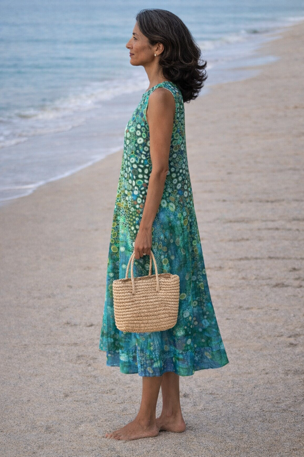 Zara | Abito midi con stampa di barriera corallina