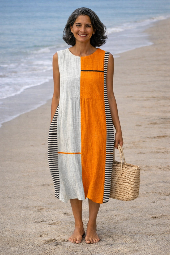 Maya | Vestito Midi a Righe