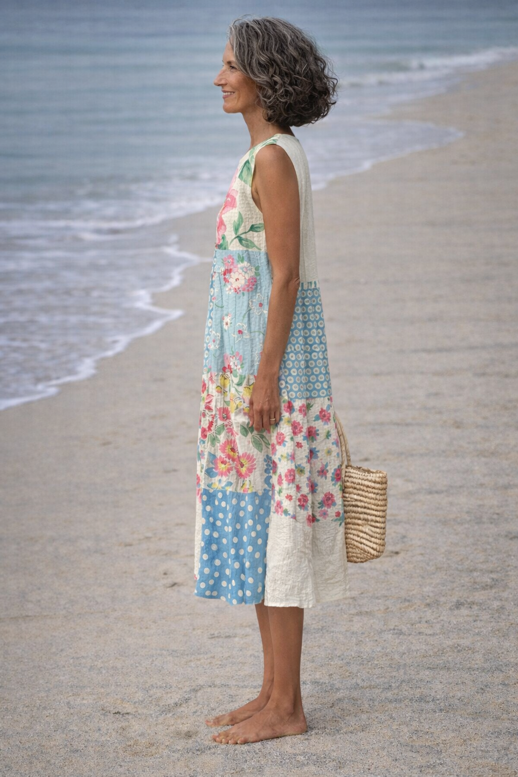 Valeria| Vestito Midi Patchwork